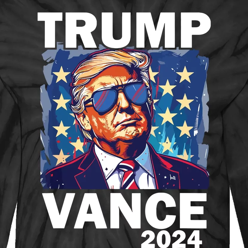 Trump Vance Presidential Election 2024 Tie-Dye Long Sleeve Shirt