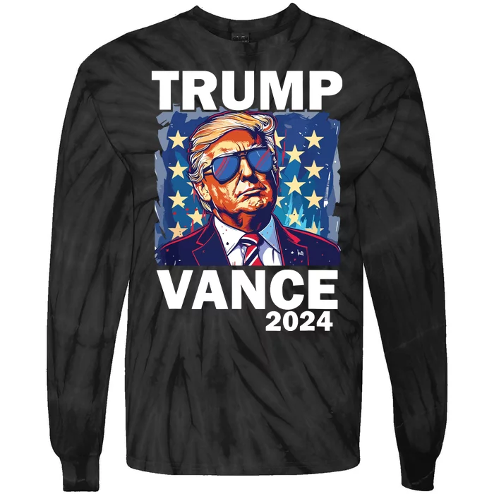 Trump Vance Presidential Election 2024 Tie-Dye Long Sleeve Shirt