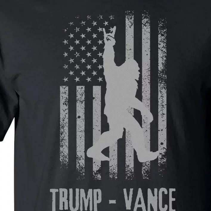 Trump Vance Patriotic Bigfoot Grunge Tall T-Shirt