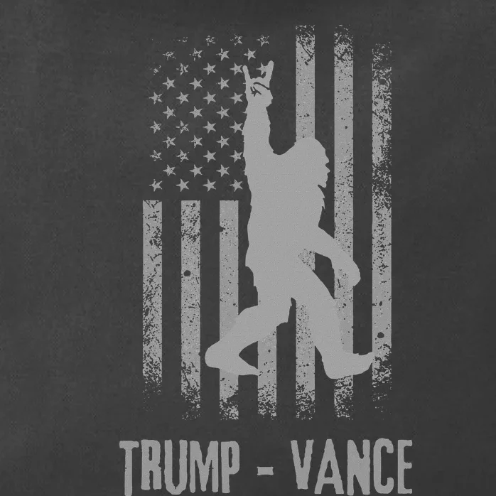 Trump Vance Patriotic Bigfoot Grunge Zip Tote Bag