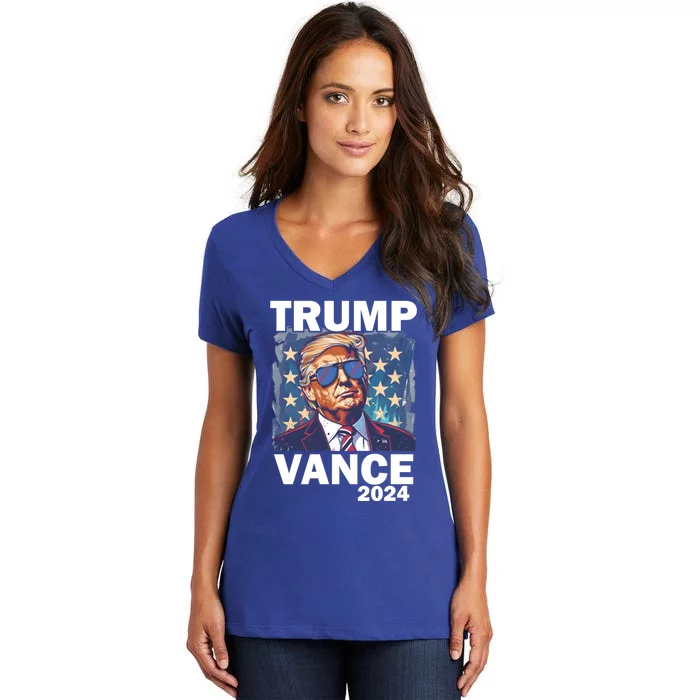 Trump Vance Presidential Election 2024 Gift Women's V-Neck T-Shirt