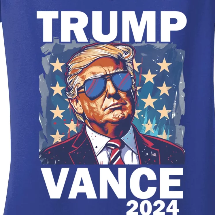 Trump Vance Presidential Election 2024 Gift Women's V-Neck T-Shirt