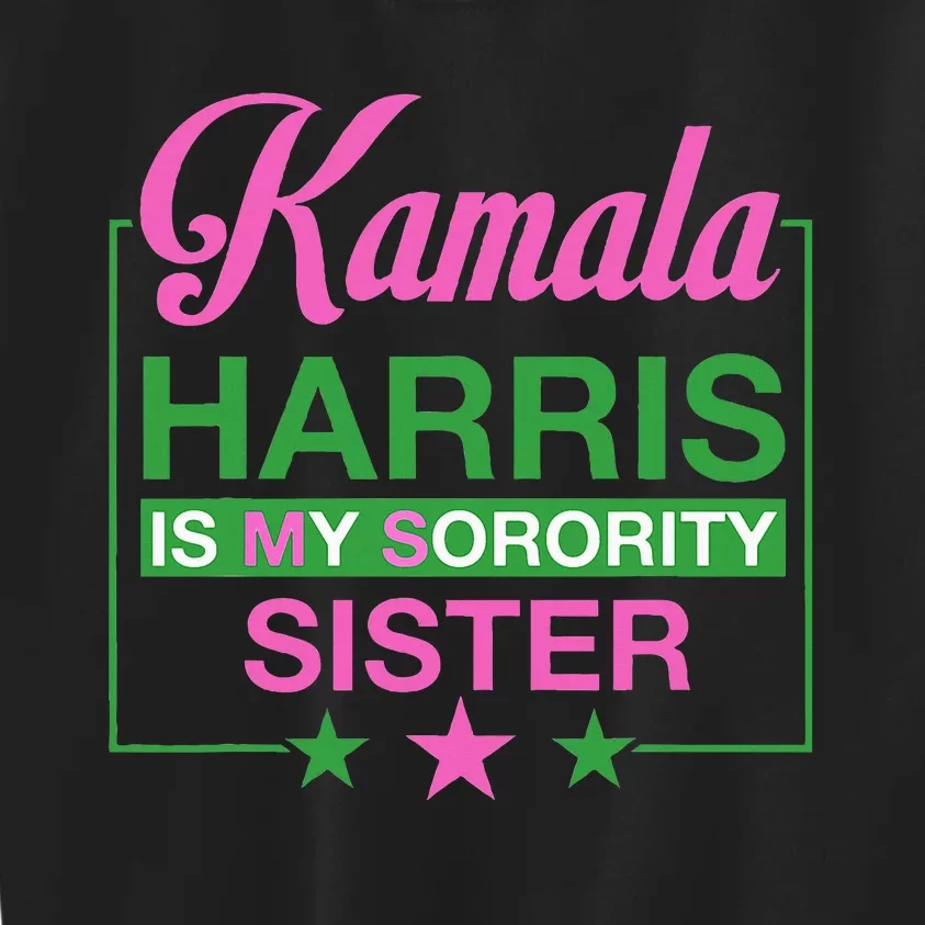 The Vice President Kamala Harris Is My Sorority Sister Kids Sweatshirt