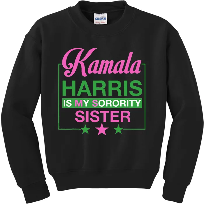 The Vice President Kamala Harris Is My Sorority Sister Kids Sweatshirt