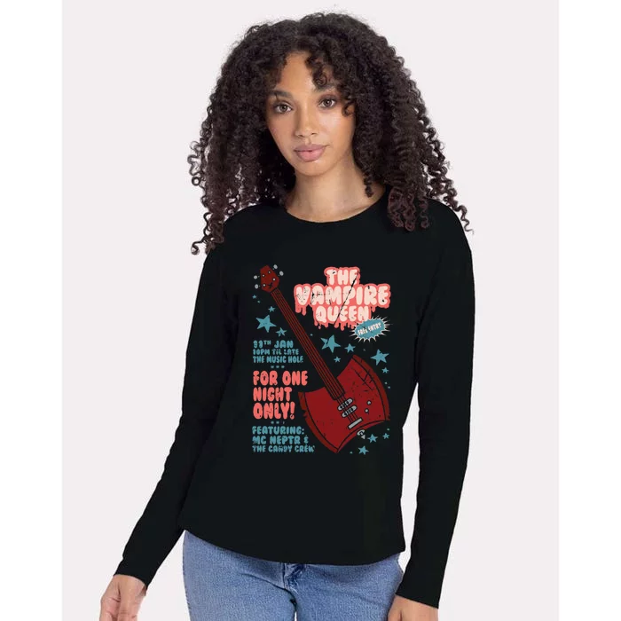 The Vampire Queen Music Poster Womens Cotton Relaxed Long Sleeve T-Shirt