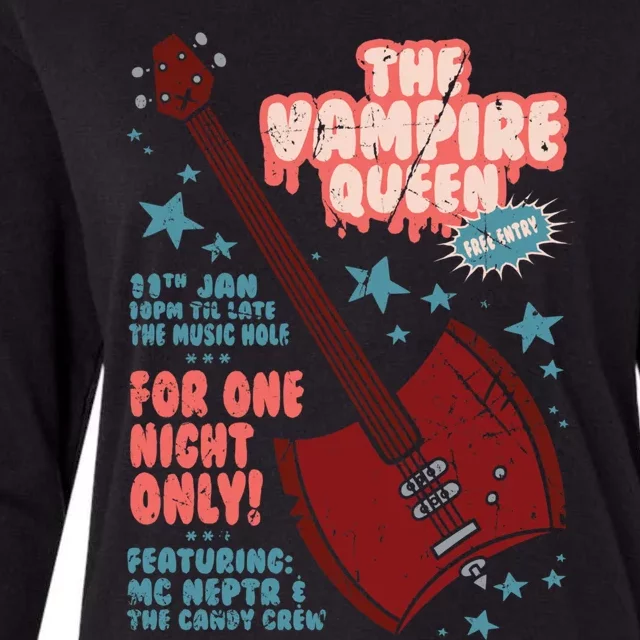 The Vampire Queen Music Poster Womens Cotton Relaxed Long Sleeve T-Shirt