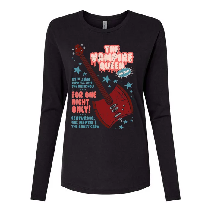 The Vampire Queen Music Poster Womens Cotton Relaxed Long Sleeve T-Shirt