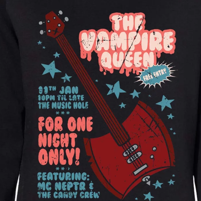 The Vampire Queen Music Poster Womens California Wash Sweatshirt