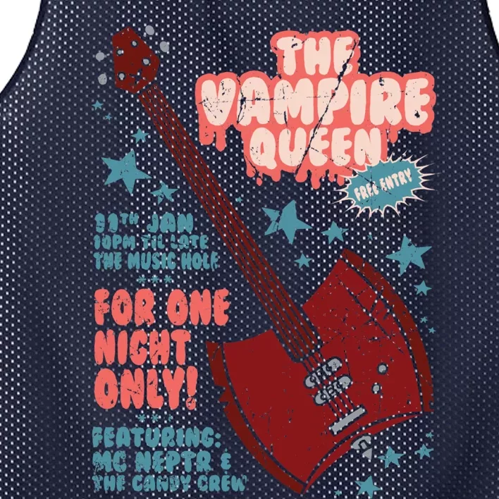 The Vampire Queen Music Poster Mesh Reversible Basketball Jersey Tank