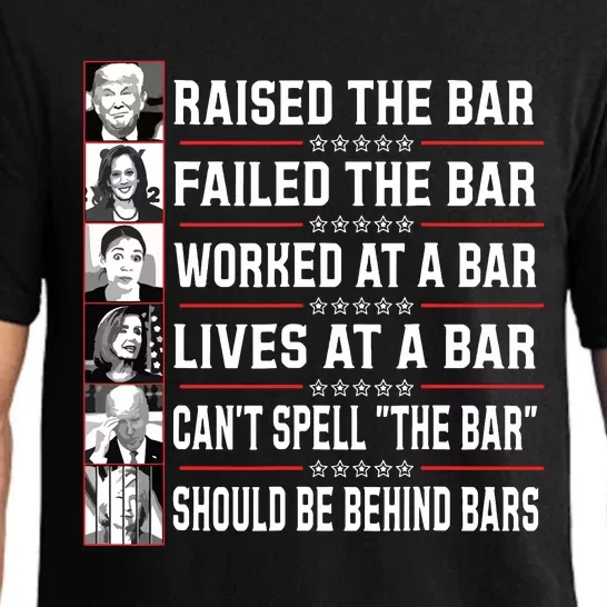 Trump Voter Raised The Bar Failed The Bar Worked At A Bar Pajama Set