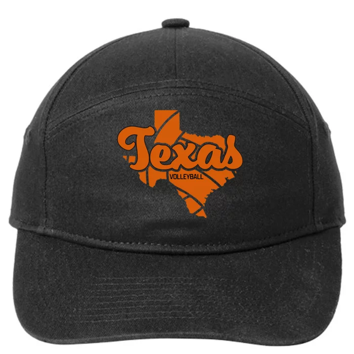 Texas Volleyball Retro Script 7-Panel Snapback Hat