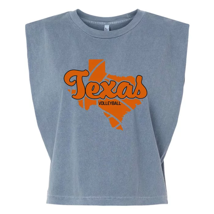 Texas Volleyball Retro Script Garment-Dyed Women's Muscle Tee