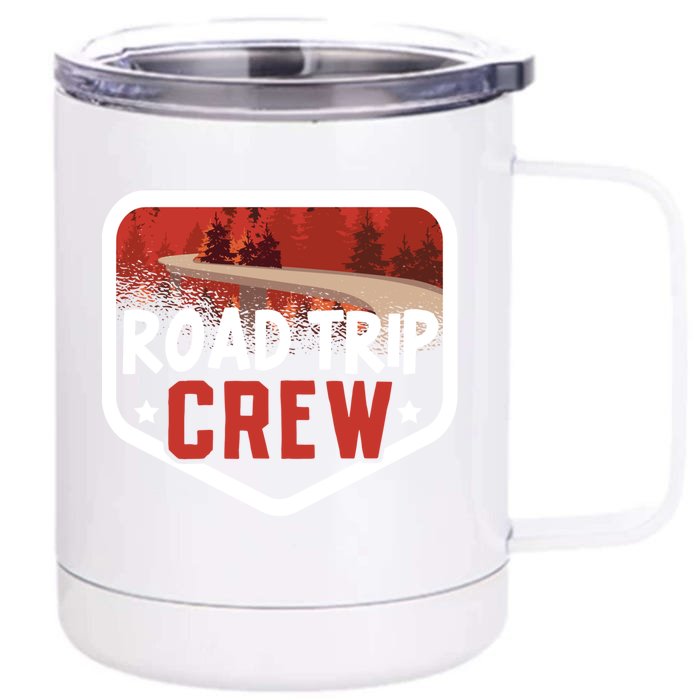 Traveler Vacation Road Trip Crew Watercolor Gift Front & Back 12oz Stainless Steel Tumbler Cup