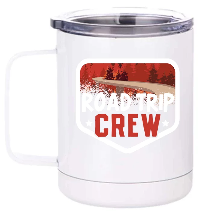 Traveler Vacation Road Trip Crew Watercolor Gift Front & Back 12oz Stainless Steel Tumbler Cup