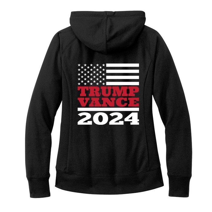 Trump Vance Republican 2024 Election Front And Back Front & Back Women's Fleece Hoodie