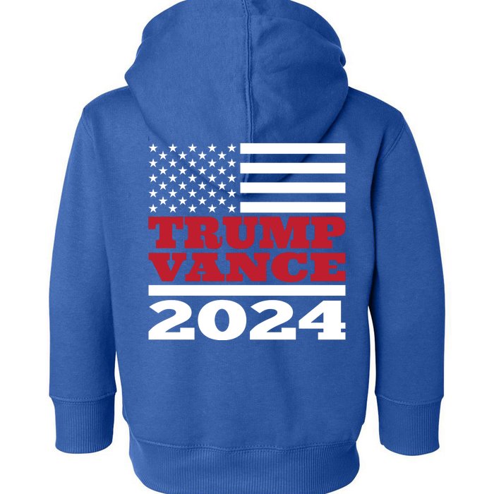 Trump Vance Republican 2024 Election Front And Back Front & Back Toddler Hoodie