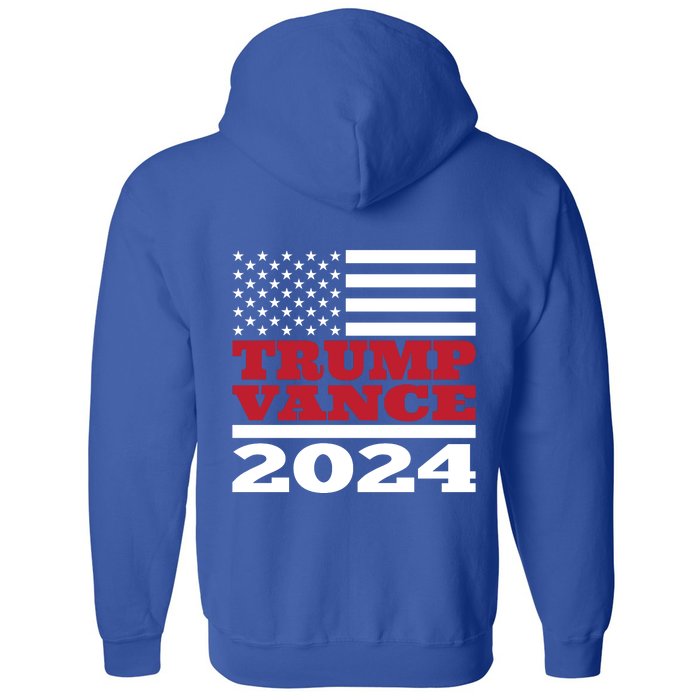 Trump Vance Republican 2024 Election Front And Back Front & Back Full Zip Hoodie