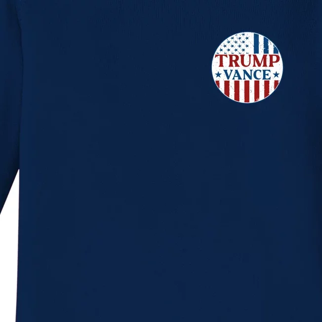 Trump Vance Republican 2024 Election Front And Back Front & Back Baby Long Sleeve Bodysuit