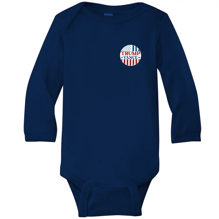 Trump Vance Republican 2024 Election Front And Back Front & Back Baby Long Sleeve Bodysuit