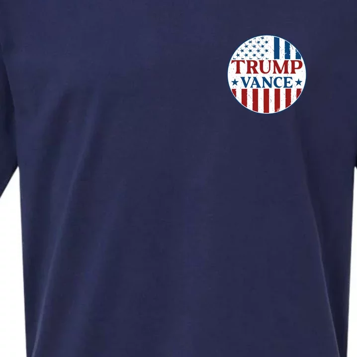 Trump Vance Republican 2024 Election Front And Back Front & Back Sueded Cloud Jersey T-Shirt