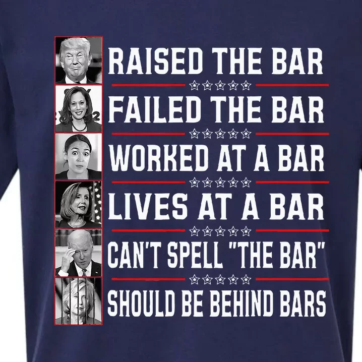 Trump Voter Raised The Bar Failed The Bar Worked At A Bar Sueded Cloud Jersey T-Shirt