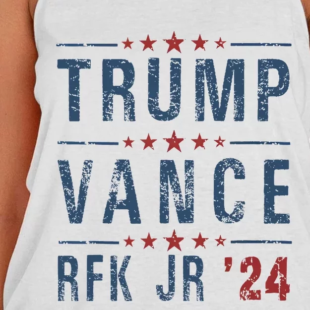 Trump Vance Rfk Jr 2024 IM Voting For Trump Kennedy Vance Women's Knotted Racerback Tank