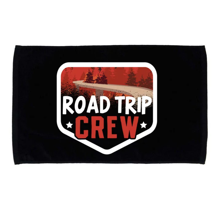 Traveler Vacation Road Trip Crew Watercolor Gift Microfiber Hand Towel