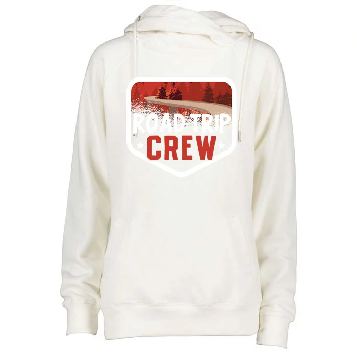 Traveler Vacation Road Trip Crew Watercolor Gift Womens Funnel Neck Pullover Hood