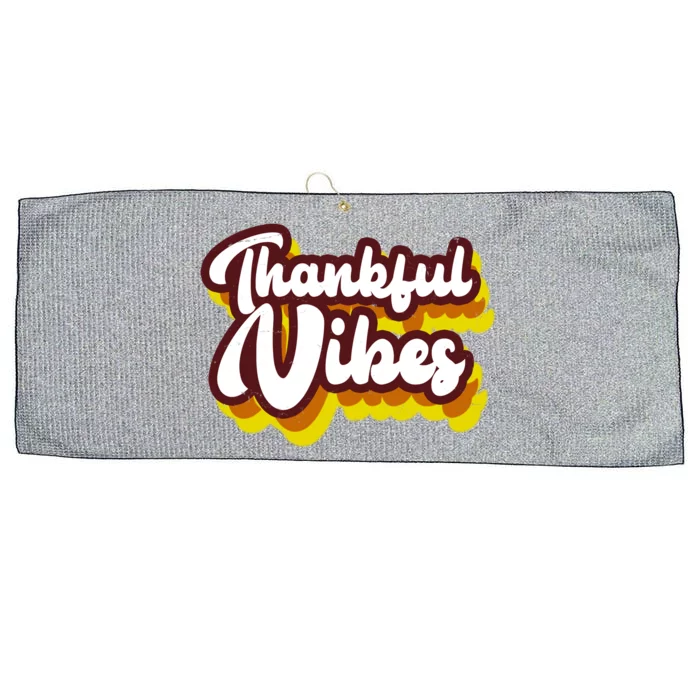 Thankful Vibes Retro Vintage Large Microfiber Waffle Golf Towel