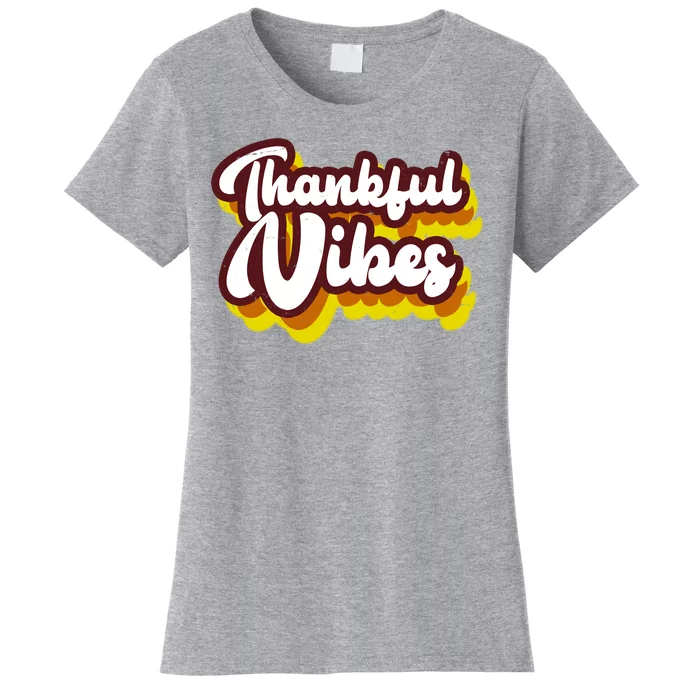 Thankful Vibes Retro Vintage Women's T-Shirt