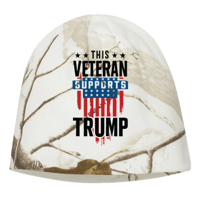 This Veteran Supports Trump 2024 American Flag 4th Of July Tank Top Kati - Camo Knit Beanie