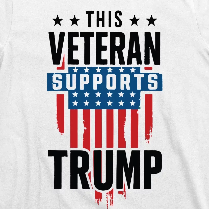 This Veteran Supports Trump 2024 American Flag 4th Of July Tank Top T-Shirt