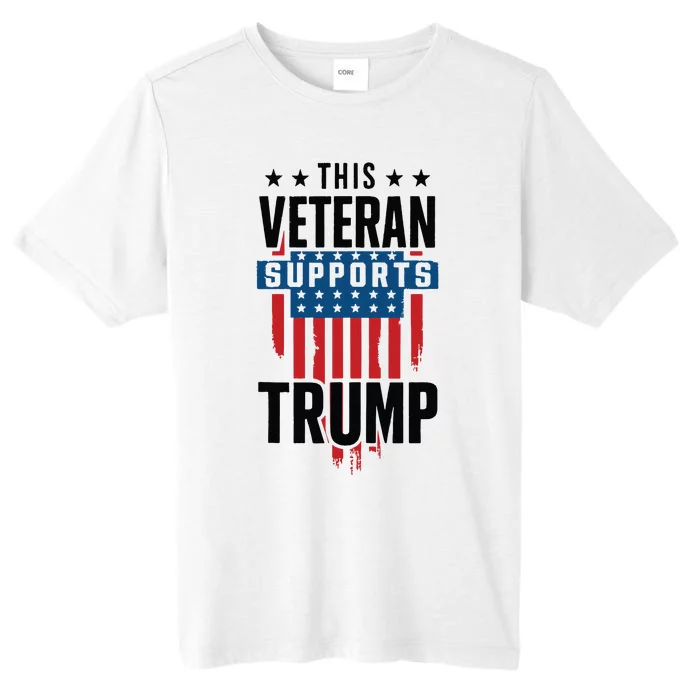 This Veteran Supports Trump 2024 American Flag 4th Of July Tank Top ChromaSoft Performance T-Shirt