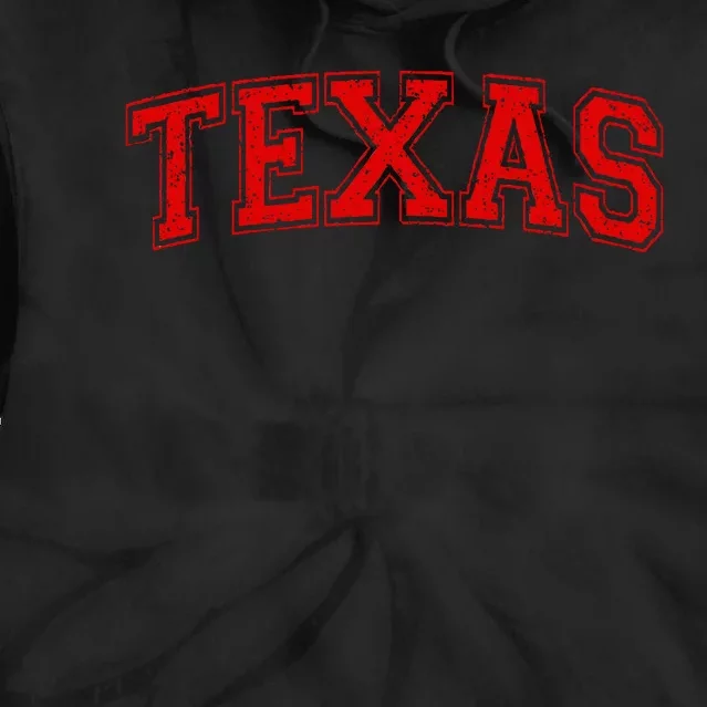 Texas Varsity Style Text Sports Athletic Jersey Style Tie Dye Hoodie