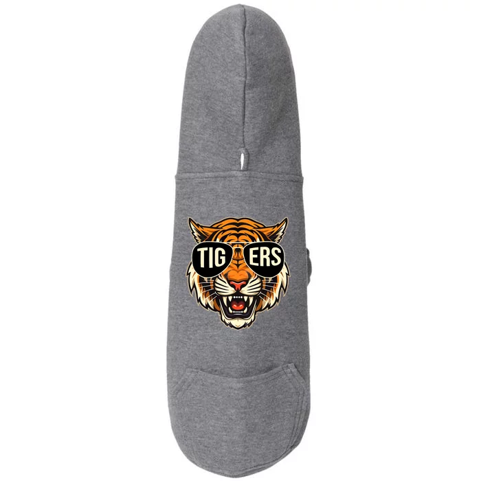 Tigers Vintage Sports Name Design Doggie 3-End Fleece Hoodie