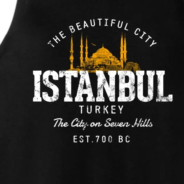 Turkey Vacation Souvenir Istanbul Gift Ladies Tri-Blend Wicking Tank