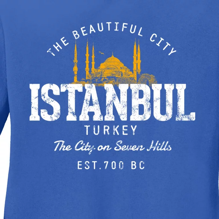 Turkey Vacation Souvenir Istanbul Gift Ladies Long Sleeve Shirt