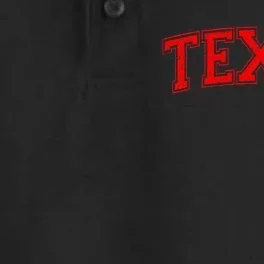 Texas Varsity Style Text Sports Athletic Jersey Dry Zone Grid Performance Polo