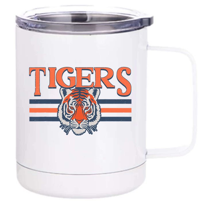 Tigers Vintage Sports Name 12 oz Stainless Steel Tumbler Cup