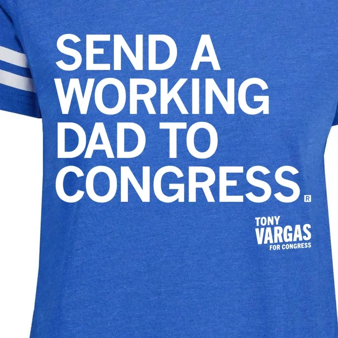 Tony Vargas Send A Working Dad To Congress Enza Ladies Jersey Football T-Shirt