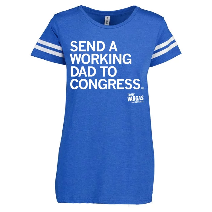 Tony Vargas Send A Working Dad To Congress Enza Ladies Jersey Football T-Shirt