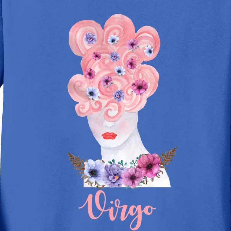 The Virgo Sign Astrology Gift Cool Gift Kids Long Sleeve Shirt