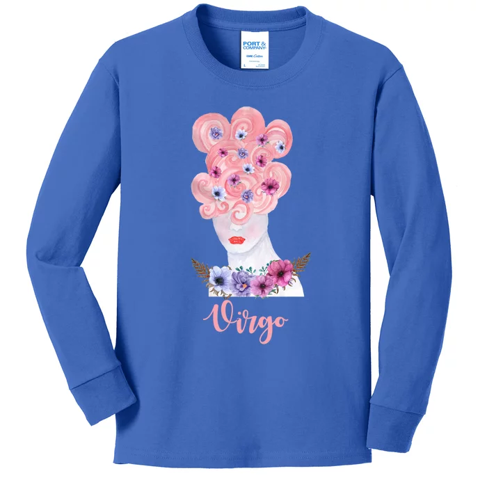 The Virgo Sign Astrology Gift Cool Gift Kids Long Sleeve Shirt