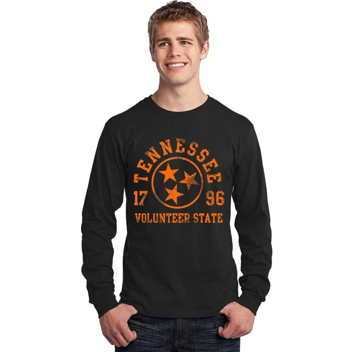 Tennessee Volunteer State Flag Home Vintage Distressed Tall Long Sleeve T-Shirt