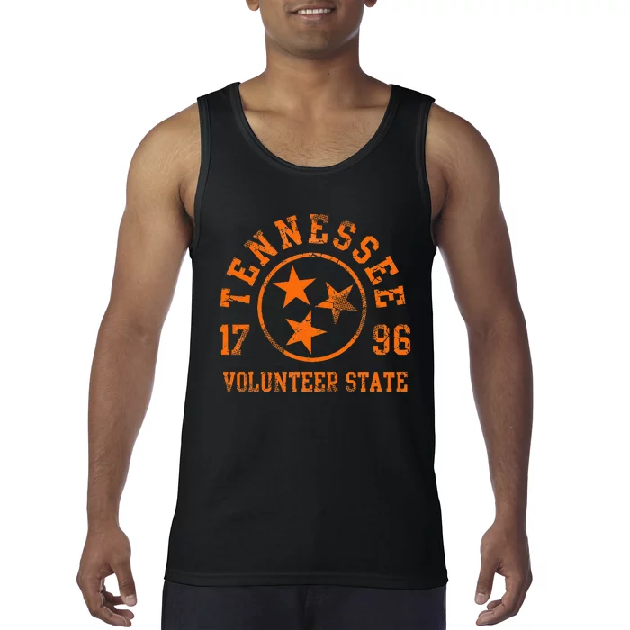 Tennessee Volunteer State Flag Home Vintage Distressed Tank Top