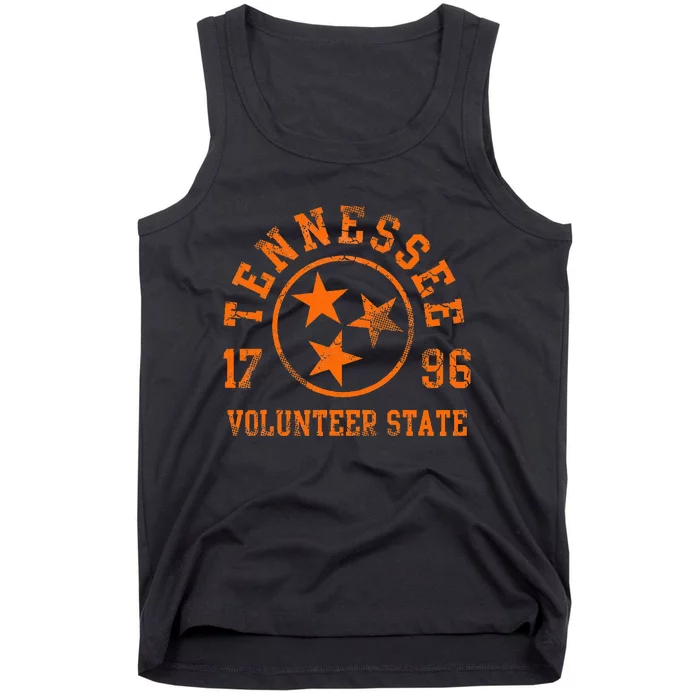 Tennessee Volunteer State Flag Home Vintage Distressed Tank Top