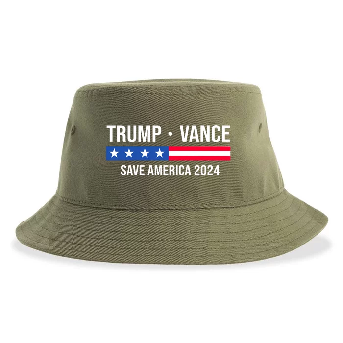 Trump Vance Save America 2024 Usa Election Sustainable Bucket Hat