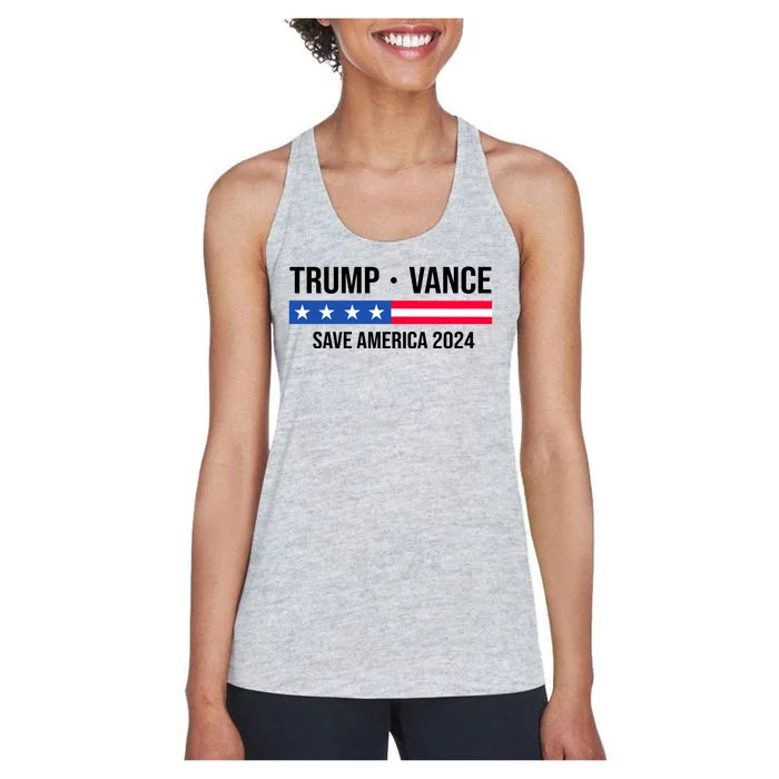 Trump Vance Save America 2024 Usa Election Women's Racerback Tank