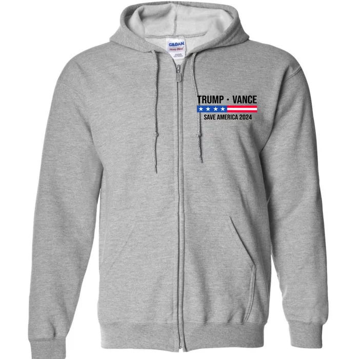 Trump Vance Save America 2024 Usa Election Full Zip Hoodie