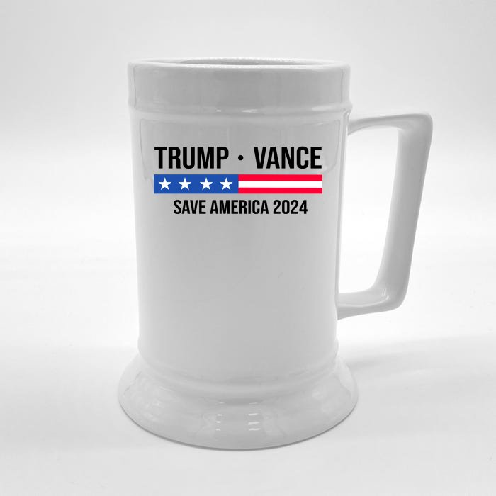 Trump Vance Save America 2024 Usa Election Front & Back Beer Stein